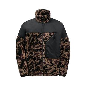 Jack Wolfskin 1711231-8889 Siyah Maarweg Print Jkt Erkek Outdoor Peluş Ceket