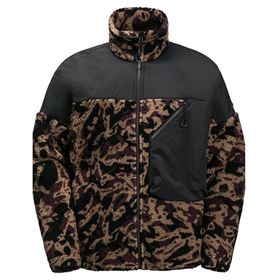 Jack Wolfskin 1711231-8889 Siyah Maarweg Print Jkt Erkek Outdoor Peluş Ceket