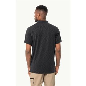 Jack Wolfskin 1804543_6000 Siyah Polo Erkek T-shirt