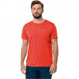 Jack Wolfskin 1806646_2193 JWP T M V Yaka Kırmızı Erkek T-Shirt