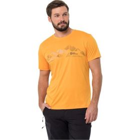 Jack Wolfskin 1807183-3087 Peak Graphıc T M Turuncu Erkek T-shirt