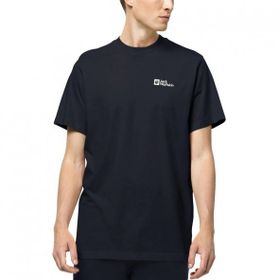 Jack Wolfskin 1808382_1010 ESSENTIAL T M Bisiklet Yaka Lacivert Erkek T-shirt