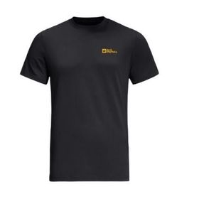 Jack Wolfskin 1808382_6000 ESSENTIAL T M Bisiklet Yaka Siyah Erkek T-shirt