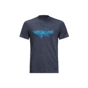 Jack Wolfskin 1808391-1010 OCEAN LIFE T M Bisiklet Yaka Lacivert Erkek T-shirt