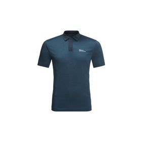 Jack Wolfskin 1808542 Pack and Go Polo Siyah Erkek T-Shirt