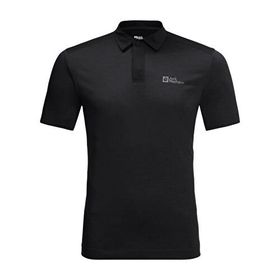 Jack Wolfskin 1808542 Pack and Go Polo Siyah Erkek T-Shirt
