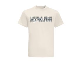 Jack Wolfskin 1808591-5127 Strobe T M Bisiklet Yaka Normal Kalıp Beyaz Erkek T-Shirt
