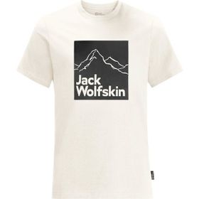 Jack Wolfskin 1809021-5152 BRAND T M Krem Erkek T-shirt