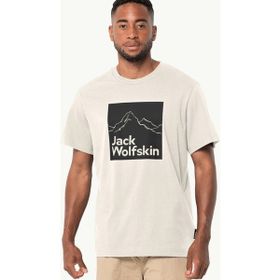 Jack Wolfskin 1809021-5152 BRAND T M Krem Erkek T-shirt