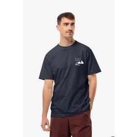Jack Wolfskin 1809761TR-16459 Dıscover T M Mavi Erkek T-shirt