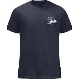 Jack Wolfskin 1809761TR-16459 Dıscover T M Mavi Erkek T-shirt