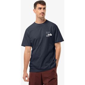 Jack Wolfskin 1809761TR-4314 Discover T M Mavi Erkek T-shirt
