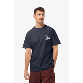 Jack Wolfskin 1809761TR-4314 Discover T M Mavi Erkek T-shirt