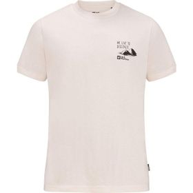 Jack Wolfskin 1809761TR-5629 Discover T M Krem Mavi Erkek T-shirt