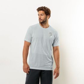 Jack Wolfskin 1809941TR-6709 Vonnan S/S Graphic T M Açık Gri Erkek T-shirt