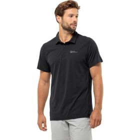 Jack Wolfskin 1810121TR_PRELIGHT Traıl M Siyah Polo Erkek T-shirt