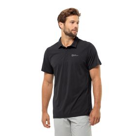 Jack Wolfskin 1810121TR_PRELIGHT Traıl M Siyah Polo Erkek T-shirt