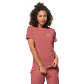 Jack Wolfskin Bisiklet Yaka Pembe 1808352_2183 Kadın T-shirt
