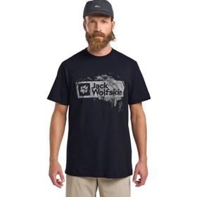 Jack Wolfskin Brand T M Lacivert Kısa Kollu Erkek T-shirt