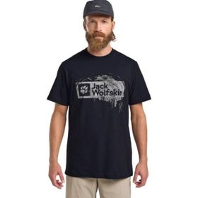 Jack Wolfskin Brand T M Lacivert Kısa Kollu Erkek T-shirt