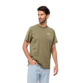 Jack Wolfskin Essential T M Bisiklet Yaka Normal Kalıp Beyaz Erkek T-shirt