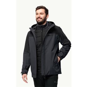 Jack Wolfskin Glaabach 3IN1 Siyah Erkek Outdoor Ceket