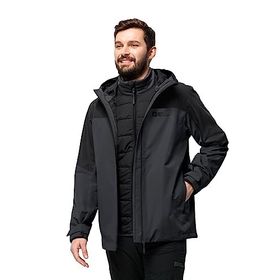 Jack Wolfskin Glaabach 3IN1 Siyah Erkek Outdoor Ceket