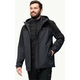 Jack Wolfskin Glaabach 3IN1 Siyah Erkek Outdoor Ceket