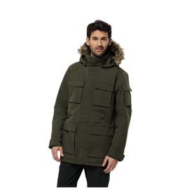 Jack Wolfskin Glacier Canyon Haki Erkek Kapüşonlu Parka