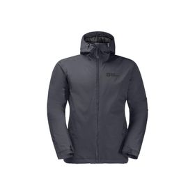 Jack Wolfskin Gri Erkek Kapüşonlu 1111723-6230 Termal Zip Ceket