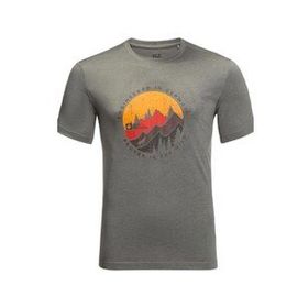 Jack Wolfskin Hiking S/S T M Gecko Gri Erkek T-Shirt