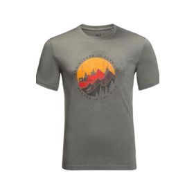 Jack Wolfskin Hiking S/S T M Gecko Gri Erkek T-Shirt