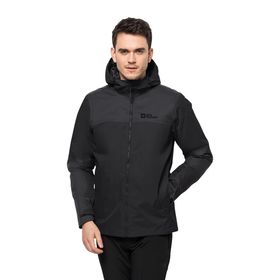 Jack Wolfskin Jasper Siyah Erkek Su Geçirmez Outdoor 3 In 1 Mont