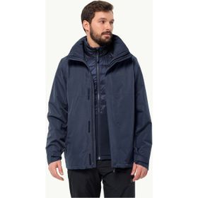 Jack Wolfskin JCK1116251-1010 Mavi Luntal 3ın1 Jkt M Erkek Ceket