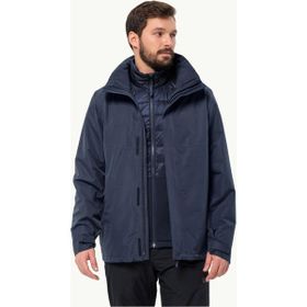 Jack Wolfskin JCK1116251-1010 Mavi Luntal 3ın1 Jkt M Erkek Ceket
