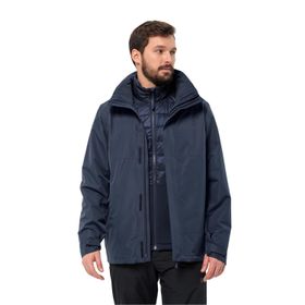 Jack Wolfskin JCK1116251-1010 Mavi Luntal 3ın1 Jkt M Erkek Ceket