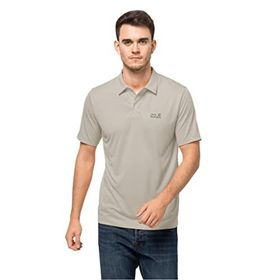 Jack Wolfskin Pack Go Polo M Siyah Erkek Kısa Kollu Polo T-shirt
