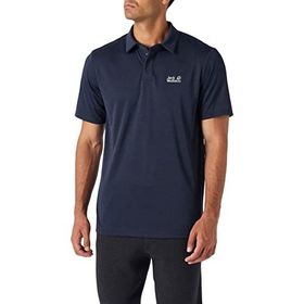 Jack Wolfskin Pack Go Polo M Siyah Erkek Kısa Kollu Polo T-shirt