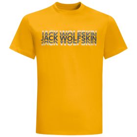 Jack Wolfskin Strobe T M Bisiklet Yaka Normal Kalıp Sarı Erkek T-Shirt