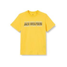 Jack Wolfskin Strobe T M Bisiklet Yaka Normal Kalıp Sarı Erkek T-Shirt