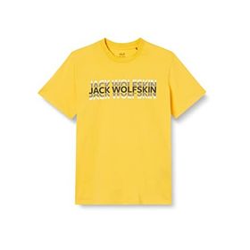 Jack Wolfskin Strobe T M Bisiklet Yaka Normal Kalıp Sarı Erkek T-Shirt