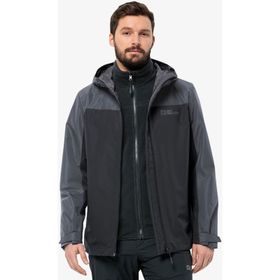 Jack Wolfskin Taubenberg 3 In 1 Jkt Erkek Siyah Outdoor Mont