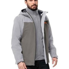 Jack Wolfskin Taubenberg 3In1 Jkt 1115311-6285 Gri Erkek Mont