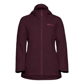 Jack Wolfskin W Moonrise 3'ü 1 Arada Kırmızı Kadın Mont