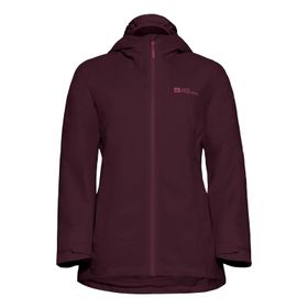 Jack Wolfskin W Moonrise 3'ü 1 Arada Kırmızı Kadın Mont