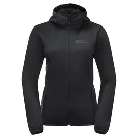 Jack Wolfskin Windhain Hoody Kadın Softshell Siyah Sweatshirt