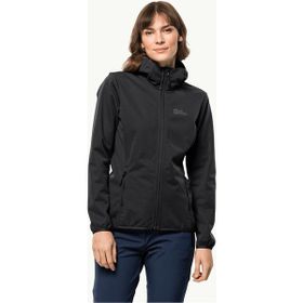 Jack Wolfskin Windhain Hoody Kadın Softshell Siyah Sweatshirt