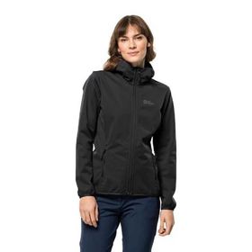 Jack Wolfskin Windhain Hoody Kadın Softshell Siyah Sweatshirt