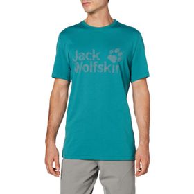 Jack Wolfskin Wolf Logo TM Yeşil Erkek T-shirt