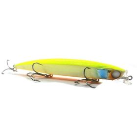 Jackall Bros. Rada Minnow 114 Chartreuse Back Pearl Maket Balık Yemi